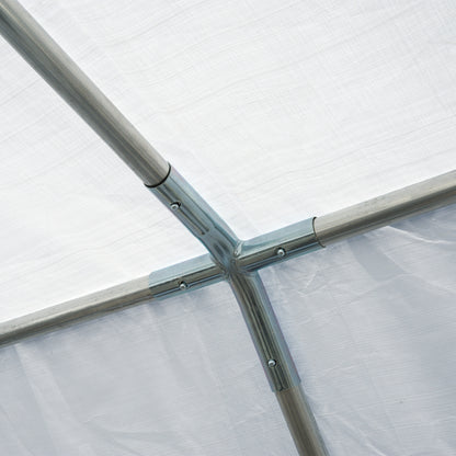 8m x 4m Garden Gazebo Marquee Wedding Shelter Level 4 Wind Protection, White