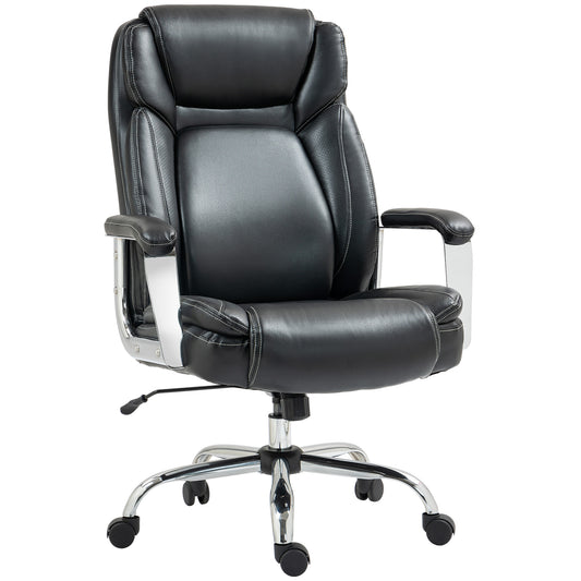 Ergonomic Office Chair, Heavy Duty Faux Leather Desk Chair with Tilt Function, Adjustable Height