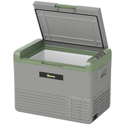 40L Portable Car Refrigerator - Light Green and Grey