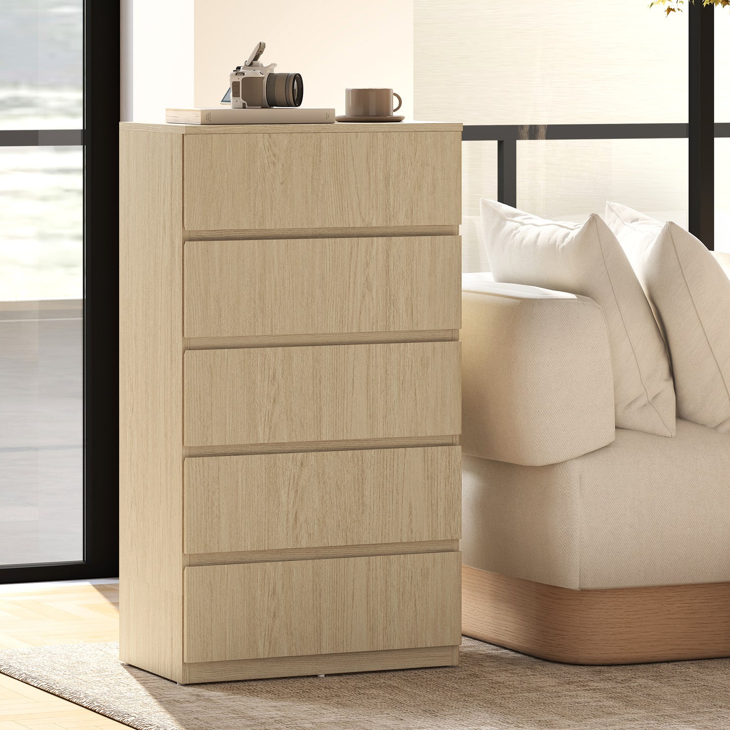 Chest of Drawers, 5-Drawer Storage Cabinets, Modern Dresser, Storage Drawer Unit for Bedroom