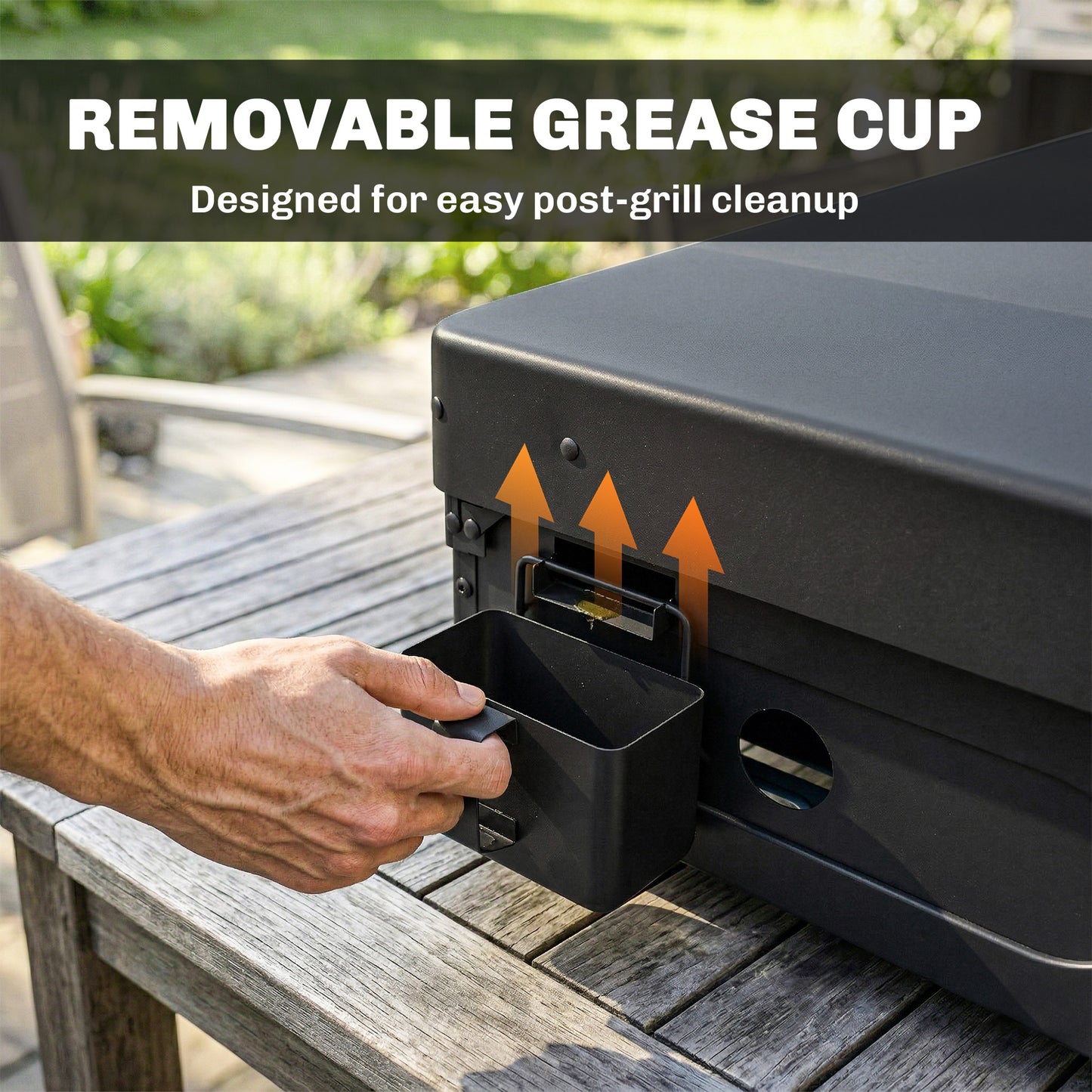 2 Burner Grill Griddle, Portable Gas Plancha, 6 kW, Tabletop Gas BBQ with Grease Cup for Camping Picnic Patios, Black