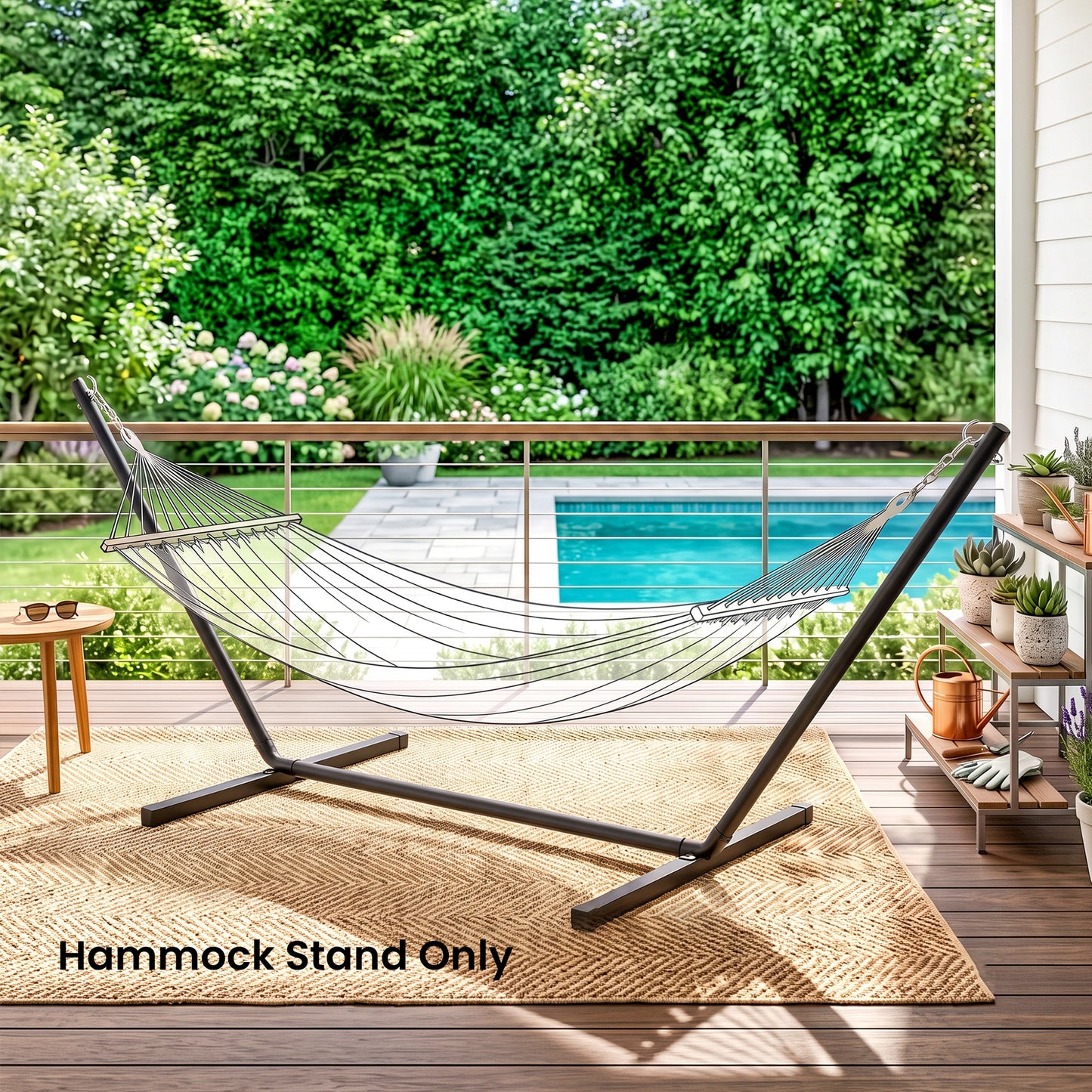 3.6m Extra-long Universal Hammock Stand Metal Frame Garden Camping Picnic Outdoor Patio Replacement – Stand Only