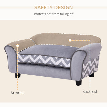 Dog Sofa Bed for XS-Sized Dogs, Cat Sofa with Soft Cushion, Pet Chair Lounge with Washable Cover, Removable Legs