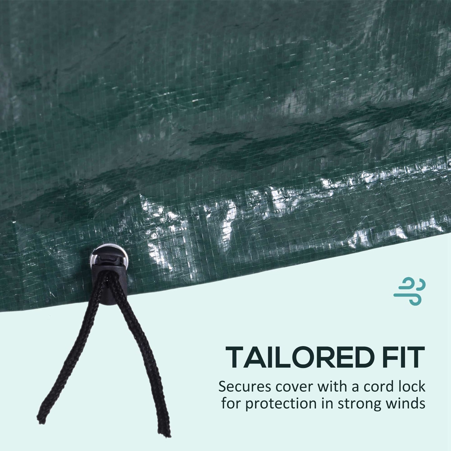 Garden Furniture Cover, Waterproof Anti-UV Large Protective Patio Set Covers, 235 x 190 x 90cm, Green