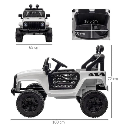 12V Kids Electric Ride On Car Truck Toy SUV with Remote Control - White