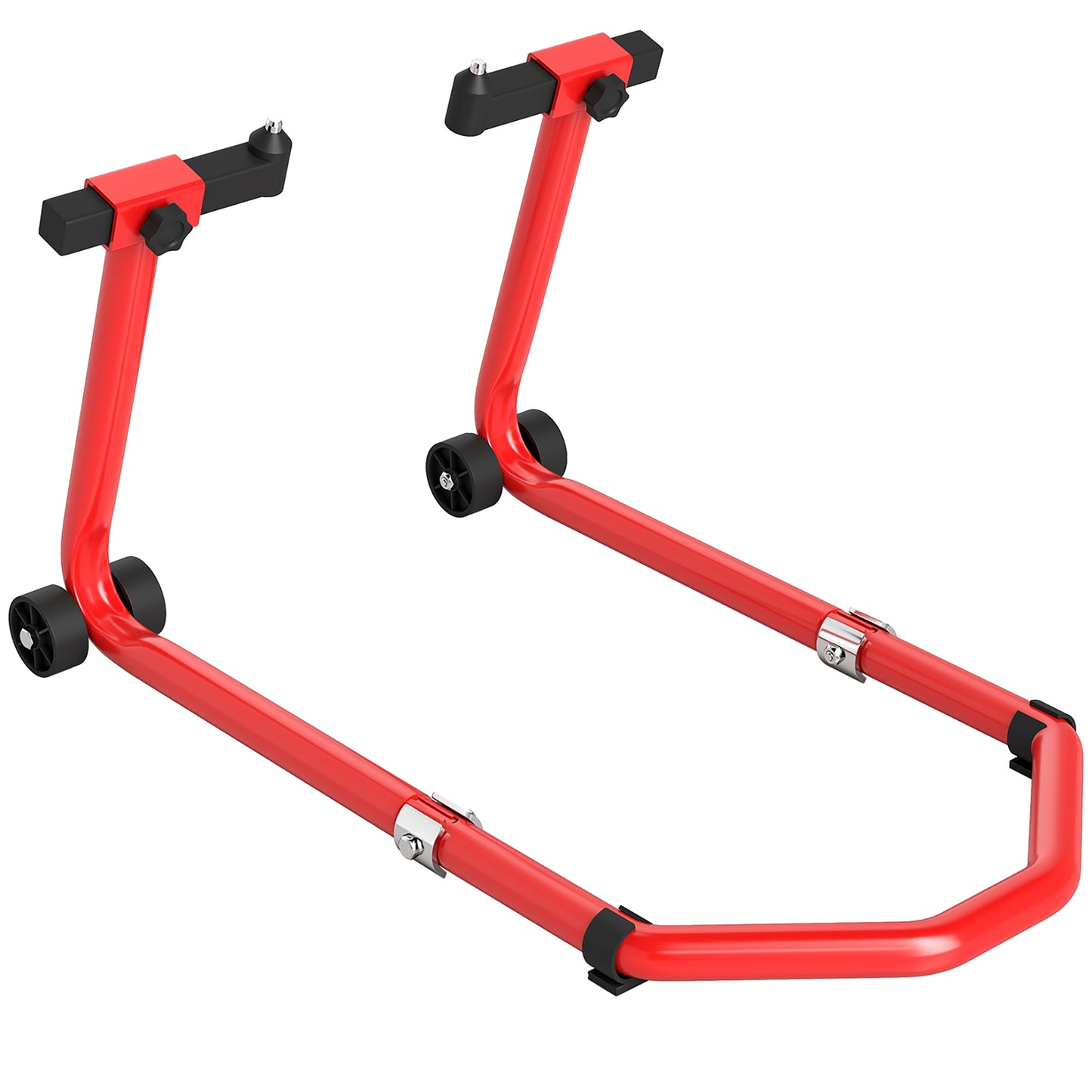 Motorcycle Stand, Front/Rear Paddock Stand, with 390 kg Weight Capacity, Red