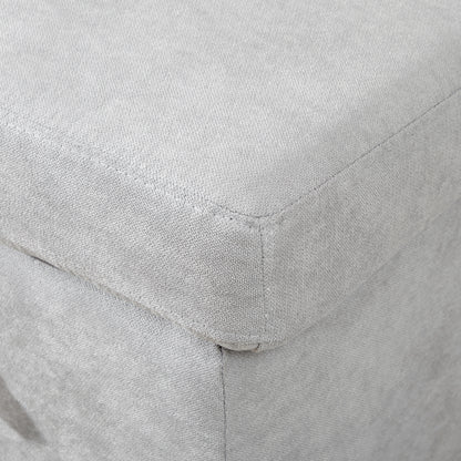 Pull Out Sofa Bed with Storage - Light Grey