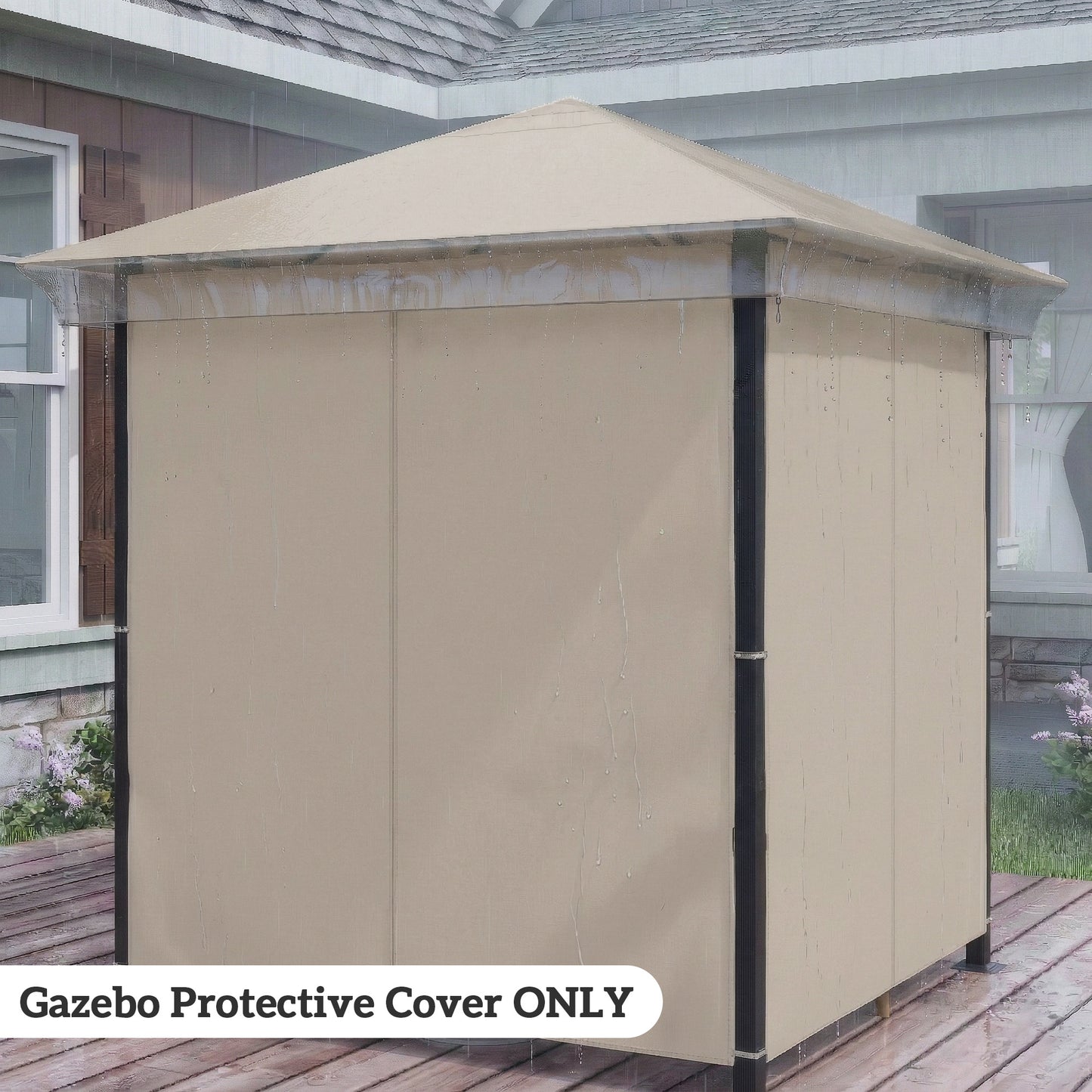 2 x 2 (m) Gazebo Protective Cover, Waterproof Cover for Gazebo, Canopy and Tent