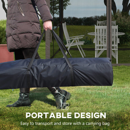3.25 x 3.25m Pop Up Gazebo, Double-roof Garden Tent with Netting and Carry Bag, Party Event Shelter for Outdoor Patio