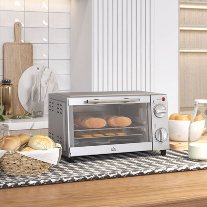 Mini Oven, 9L Countertop Electric Grill, Toaster Oven with Adjustable Temperature, Timer