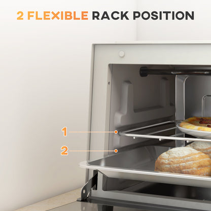 Mini Oven, 9L Countertop Electric Grill, Toaster Oven with Adjustable Temperature, Timer