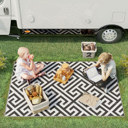 Outdoor Rug Reversible Mat Plastic Straw Rug Portable RV Camping Mat for Garden Deck Picnic Indoor, 121 x 182 cm (4 x 6 ft)