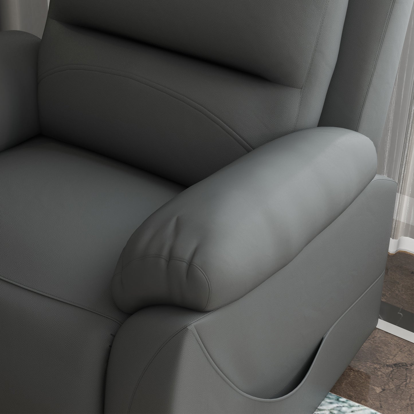 Electric Riser and Recliner for Elderly with 8 Vibration Massage, PU Leather Power Lift Recliner Chair for Living Room