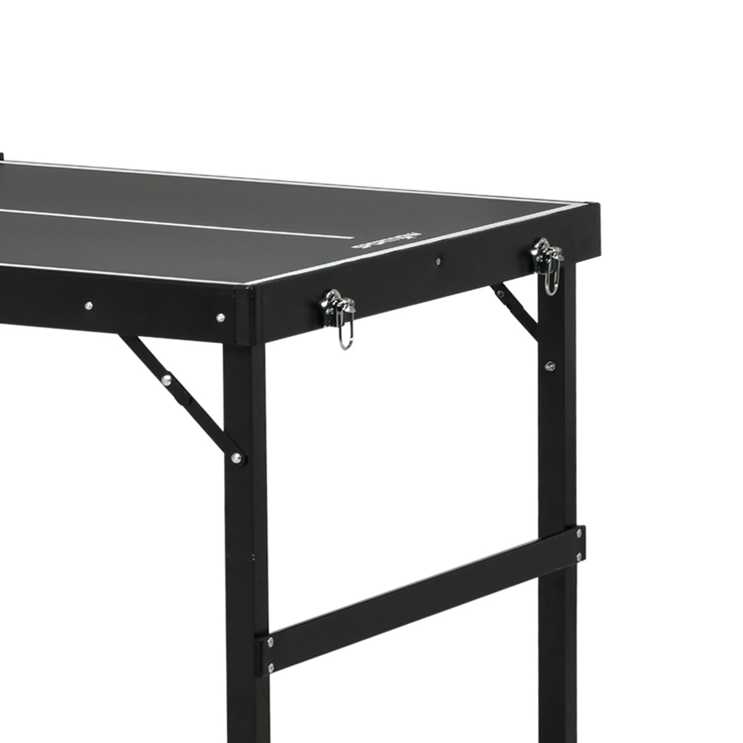 5ft Mini Table Tennis Table, Folding Ping Pong Table with Net and Aluminium Frame