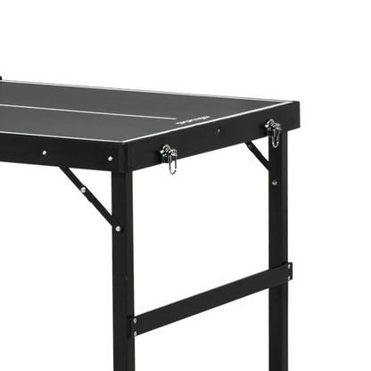 5ft Mini Table Tennis Table, Folding Ping Pong Table with Net and Aluminium Frame