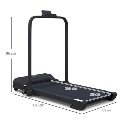 Walking Pad Treadmill, Folding Under Desk Treadmill, 1-10km/h, with Remote Control, Black