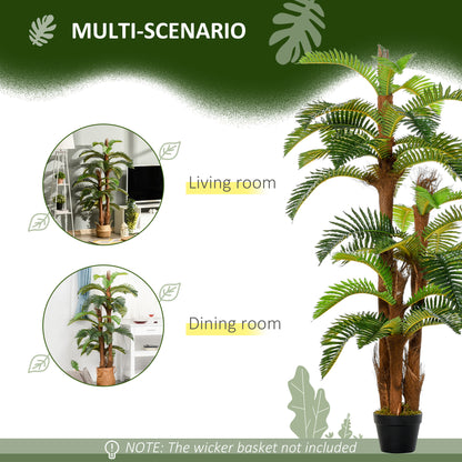 Artificial Plant Tropical Fern in Pot, Fake Plants for Home Indoor Decor, 150cm, Green