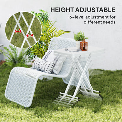 Minimal Folding Outdoor Table - White