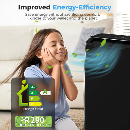 Portable Air Conditioner 14000 BTU, 4-in-1 Air Conditioning Unit, Dehumidifier, Cooling, Fan, Child Lock, 40m²