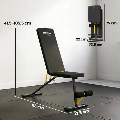 Adjustable Weight Bench, 300kg Incline Decline Flat Foldable Bench Press with 7 Backrest Positions and Resistance Bands