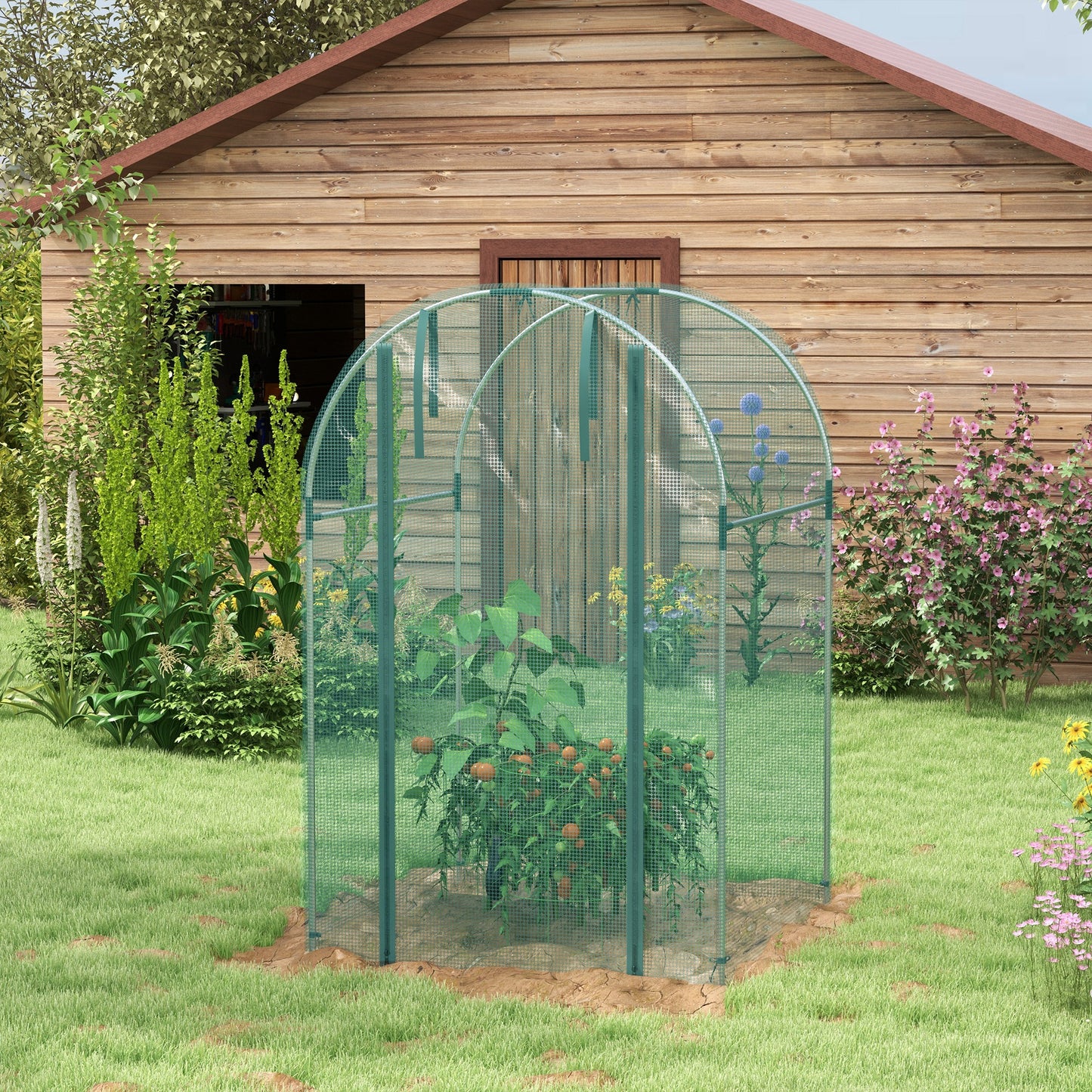 120 x 120cm Mini Polytunnel Greenhouse