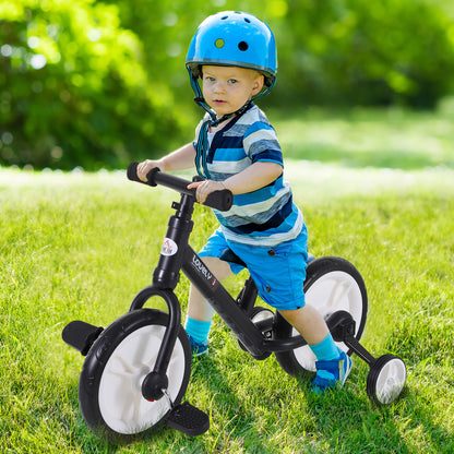 11 Inch Kids Balance Bike Training Pedal Bicycle W/ Removable Stabilizers EVA Tyres Adjustable Seat Height 2 to 5 Years Gift