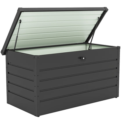 311L Galvanised Steel Garden Storage Box - Dark Grey