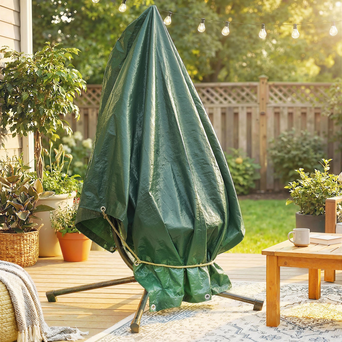 3 x 4m Waterproof Tarpaulin, 90GSM Tear-Resistant PE Tarp with Reinforced Grommets, UV Protected Cover