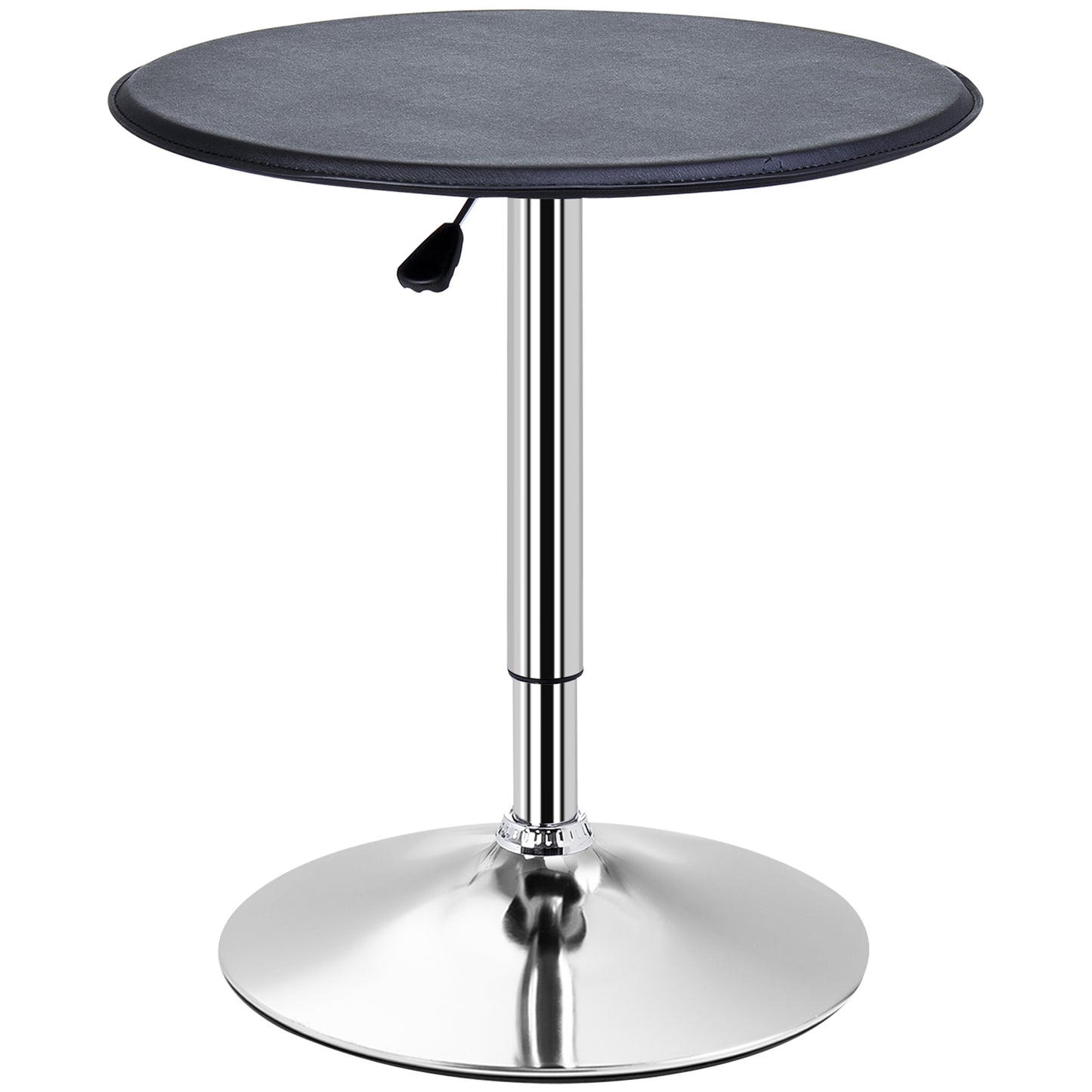 Round Bar Table, 360 Degree Swivel Counter Pub Table with Adjustable Height, for Kitchen, Cafe, Black
