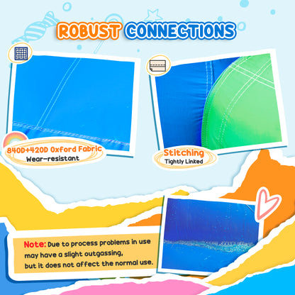 Kids Inflatable Bouncy Castle Water Slide 5 in 1 Bounce House Jumping Castle Water Pool Gun Climbing Wall