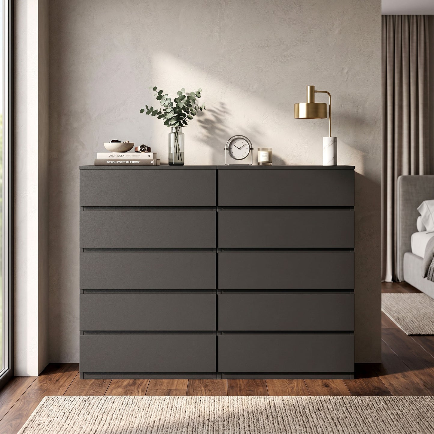 Chest of Drawers, 5-Drawer Storage Cabinets, Modern Dresser, Storage Drawer Unit for Bedroom