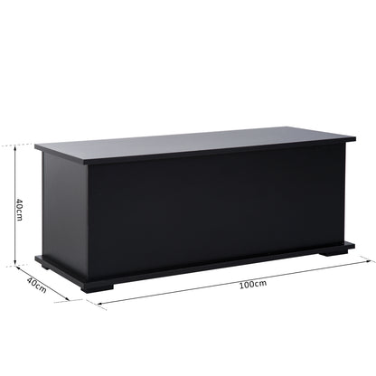 113L Storage Chest, Storage Box with Flip-Top Lid and 2 Safety Hinges, Storage Trunk for Living Room, Entryway
