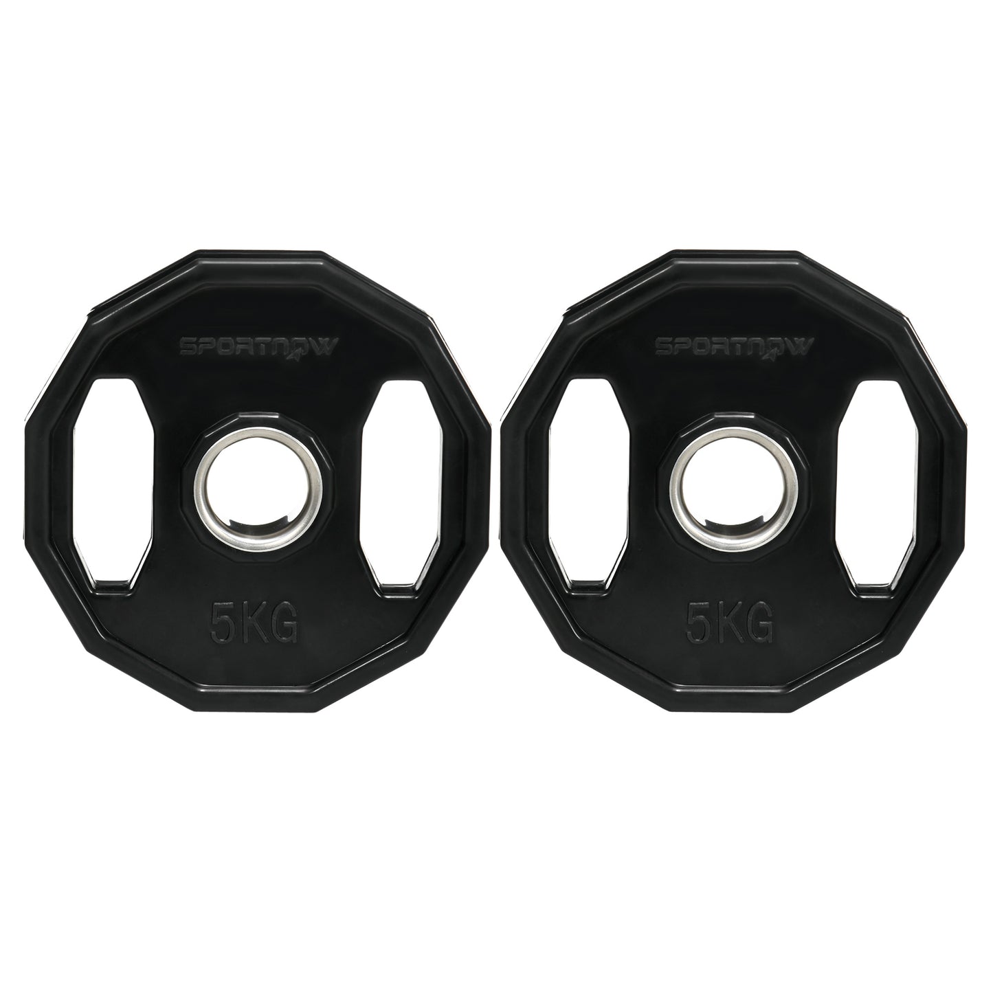 Olympic Weight Plates Set, Metal and Rubber Bumper Plates Weights Discs with 2"/5cm Holes