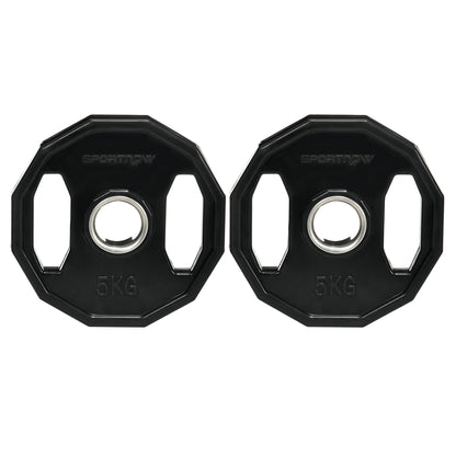 Olympic Weight Plates Set, Metal and Rubber Bumper Plates Weights Discs with 2"/5cm Holes