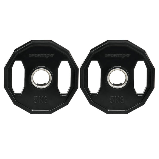 Olympic Weight Plates Set, Metal and Rubber Bumper Plates Weights Discs with 2"/5cm Holes