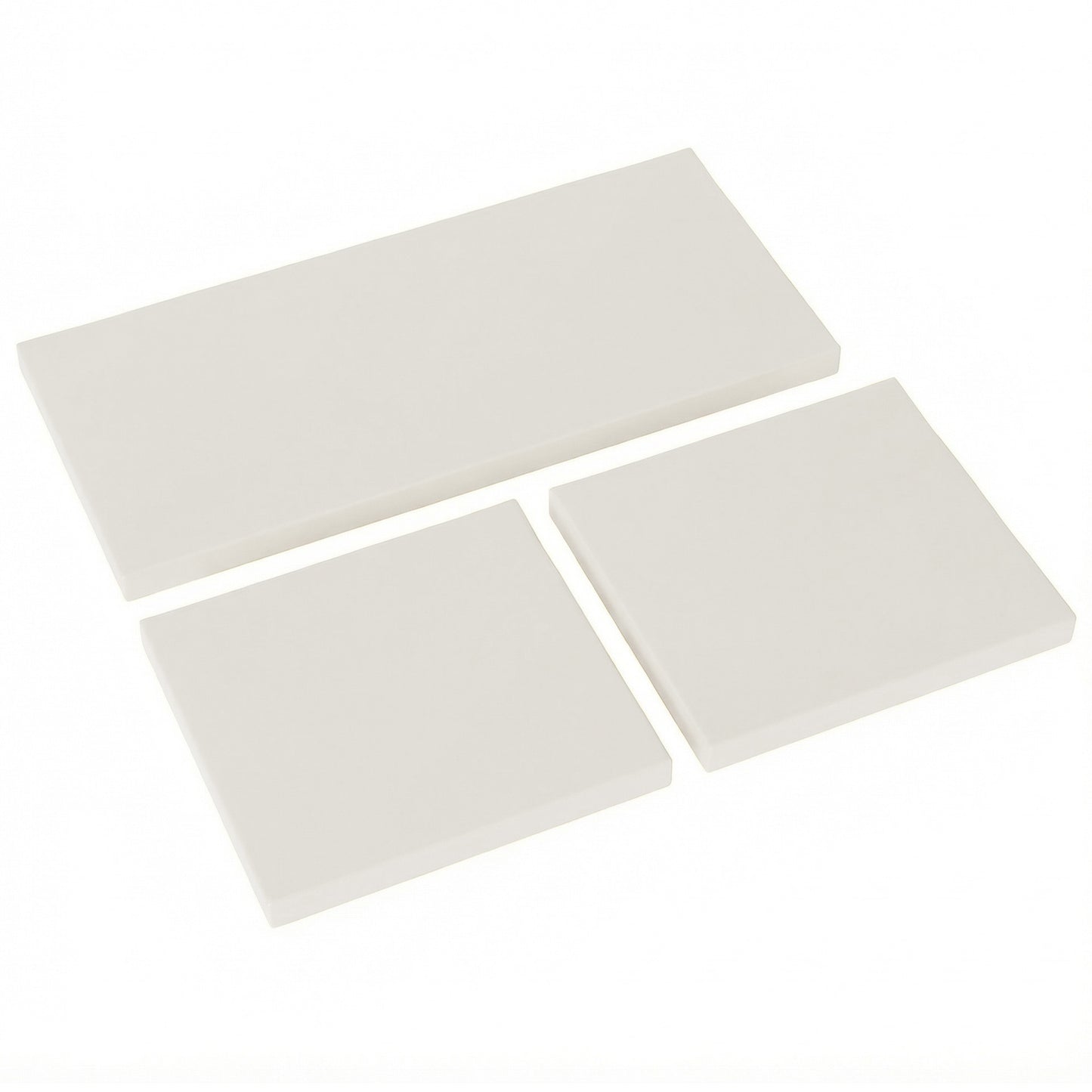 Outdoor Seat Cushion Pads for Rattan Furniture, 3 PCs Garden Furniture Cushions, Cream White