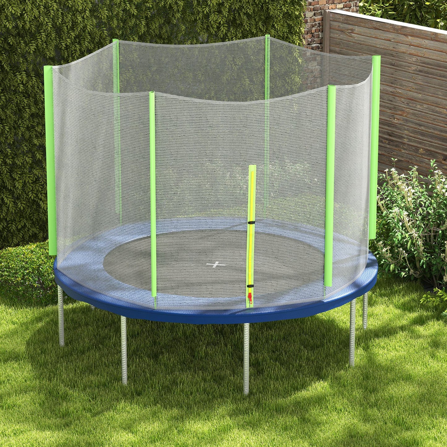 8ft Trampoline Net Replacement with 6 Plastic Pole Covers