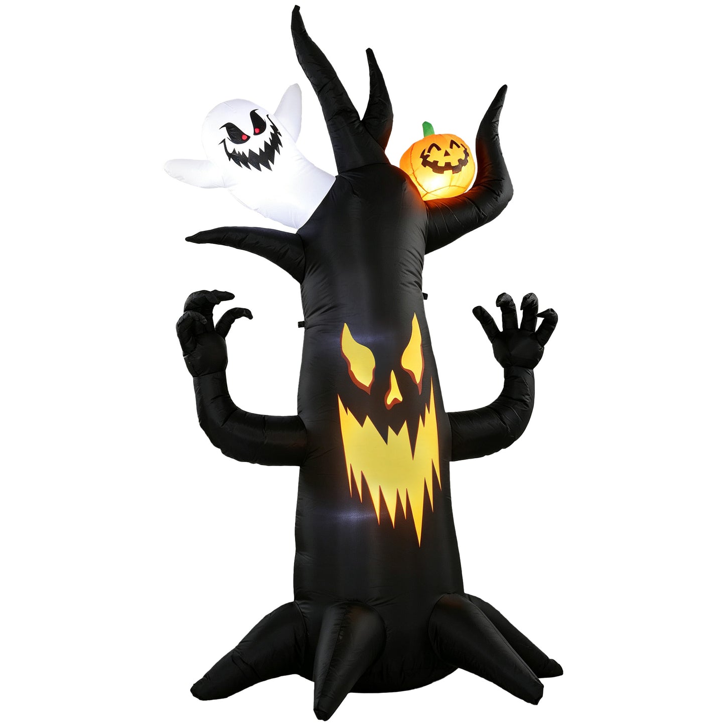 8 FT Halloween Inflatable Spooky Tree, Blow Up Decoration with Ghost and Pumpkin for Garden Indoor Outdoor Decor