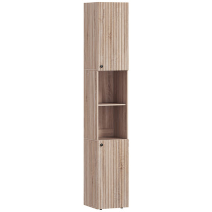 6-Tier Tall Bathroom Cabinet - Natural