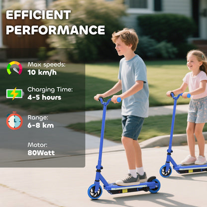 Electric Scooter for Kids 6-14 Years, with Colourful Lights, Blue