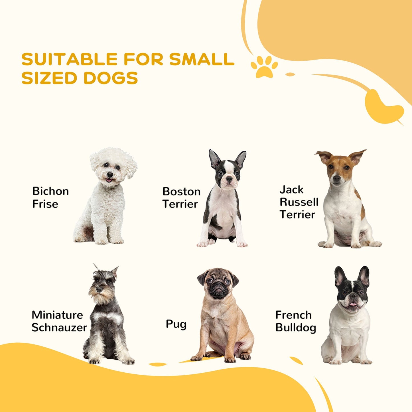 Dog Steps for Sofa and Bed, 3-Step Dog Stairs, Pet Stairs with Side Panels, Non-Slip Feet for Small Puppies