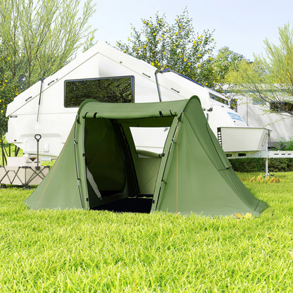 3 Man Camping Tent with Living Area and 2 Bedrooms, 3000mm Waterproof Family Tent with Sewn-in Groundsheet and bag
