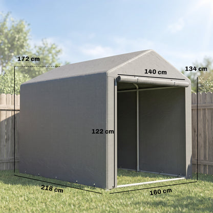 2.2 x 1.6 m Outdoor Storage Tent, with Accessories - Light Grey
