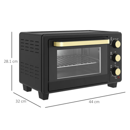 16L Mini 1400W Countertop Oven - Black