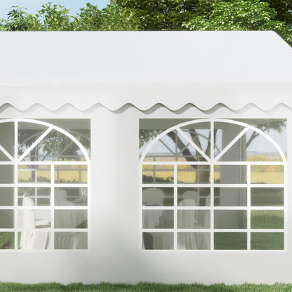 4m x 4m Marquee Party Tent, Heavy Duty Wedding Canopy with Sidewalls, Doors, Windows