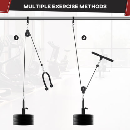 Cable Machine Pulley System, Lats Pull Down System, with DIY Loading Weight Pin