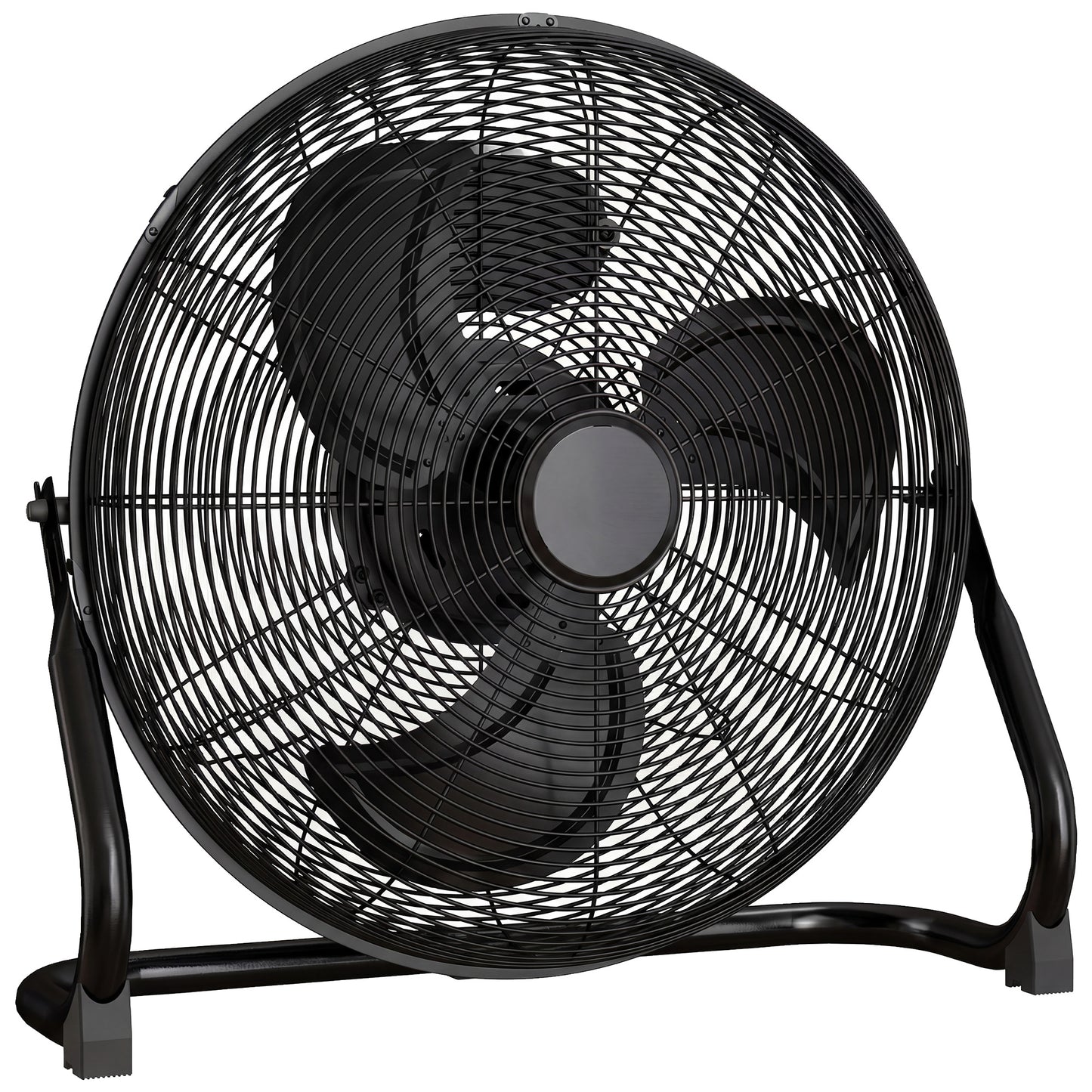 Metal Floor Fan with Tilting, High Velocity, 3 Speed, Portable Gym Fan for Home Office, Black