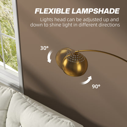 167cm Arc Floor Lamp for Living Room, Modern Adjustable Standing Lamp with Foot Switch