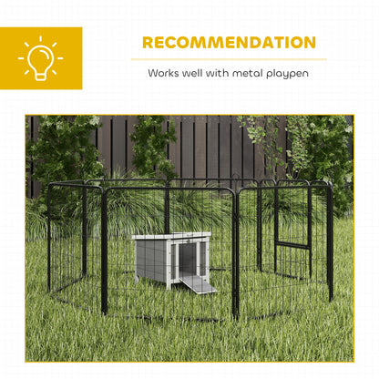 Wooden Rabbit Hutch Outdoor, Guinea Pig Hutch, Rabbit Hideaway, Cat House, Bunny Cage Small Animal House with Openable Roof