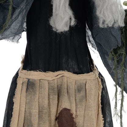 5'2" Hunchback Witch Halloween Animatronic, with Glowing Eyes